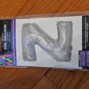 Silver Foil Balloon - Letter Z, NWT